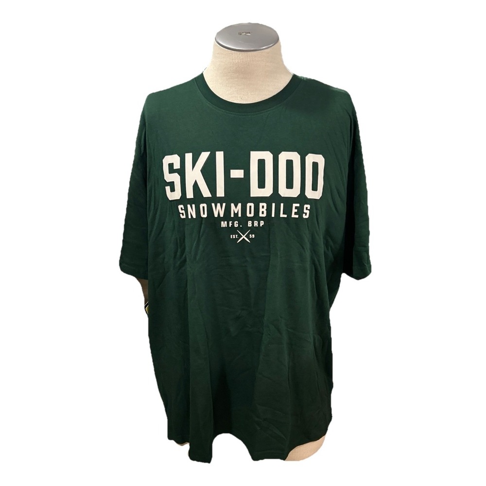 Ski-Doo Mens Tshirt 2XL Green Short Sleeves Snowmobiles Ski Doo Skidoo